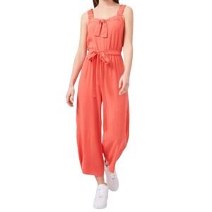 Riley & Rae Coral Wide-Leg Jumpsuit – Size 4